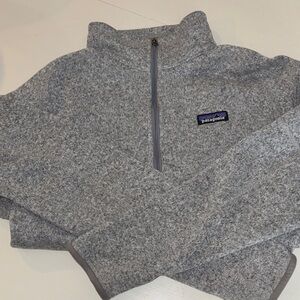 Patagonia Heathered Gray Fleece Pullover